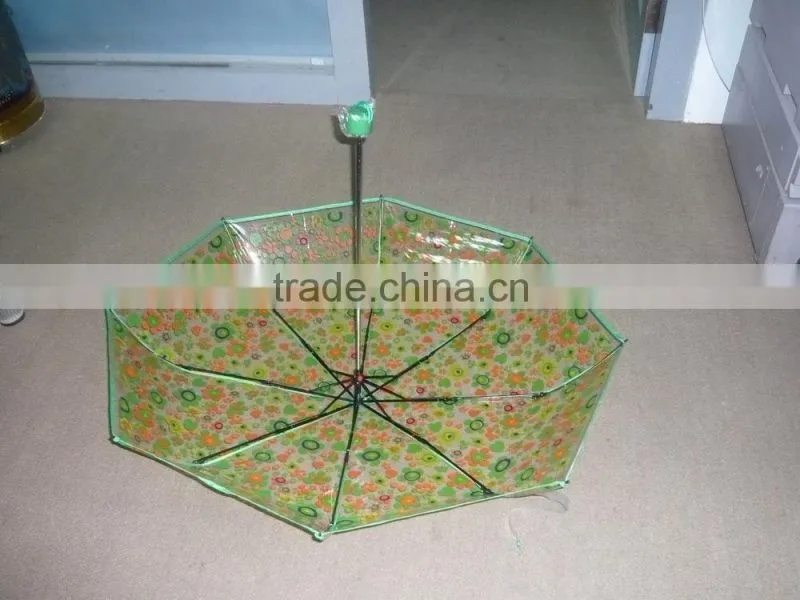 manual open folding in clear umbrella
