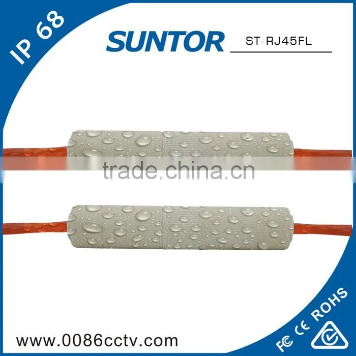 Black Nylon 9 Pin Aviation Electrical Connectors To RJ45 Converter For POE