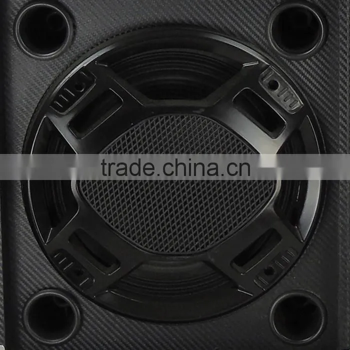 Dance club speaker 10 inch active wooden speaker box with colorful light