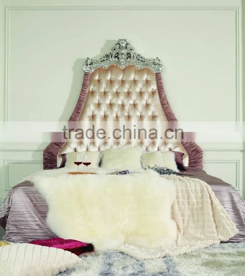 Royal luxury European style bedroom furniture set, antique Bed Bedside table Dressing table Bench