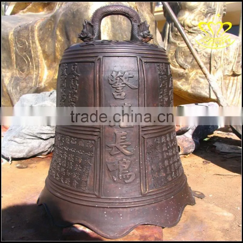 China Regional Feature Bronze outdoor shiny bell sculpture