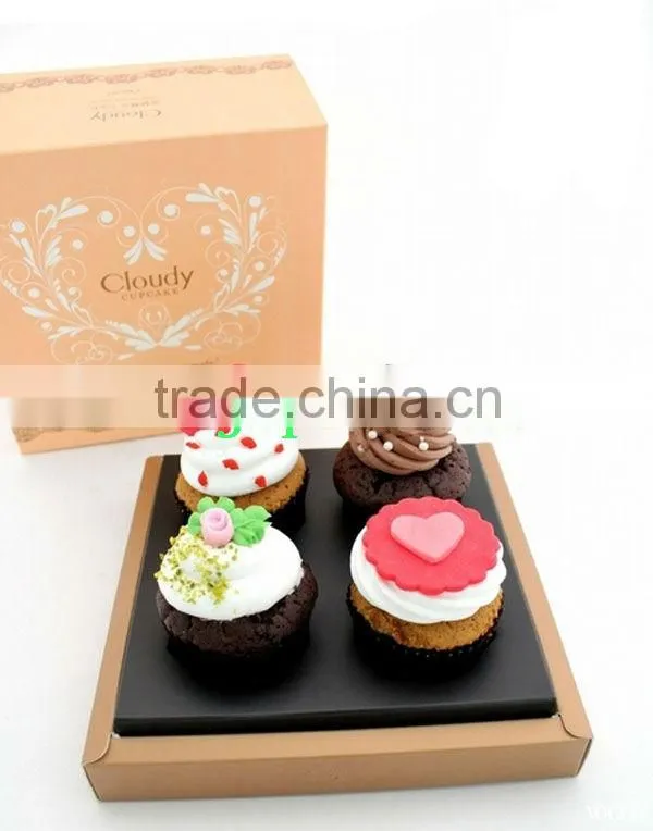 eco friendly kraft paper food box for cupcake