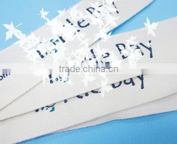 Custom Logo Printed Clothing Gament Cotton Twill Tape