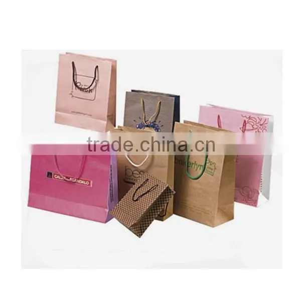 Luxury design shopping paper bag with gold hot foil logo