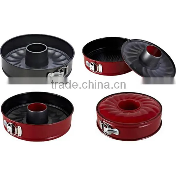 non-stick carbon steel cake mold with glass base