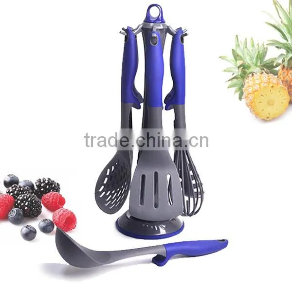 New 6-Piece Nylon Kitchen Utensil Sets With Revolved Holder Nylon Cooking Tools