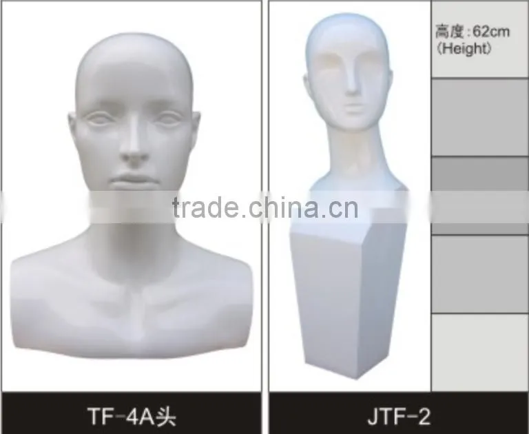 Fashion Fiberglass Realstic Hat Display Mannequin Heads