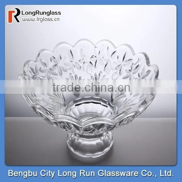 LongRun 1829ml beautiful design home use fancy candy glass holder fruits glass containers