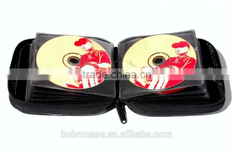 Green BUBM 32 Capacity PU Leather Cover CD Case CD Box DVD Case CD-ROM Holder Car Disc Case