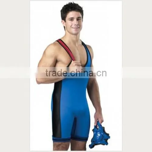 China youth full sublimation cheap wrestling singlets