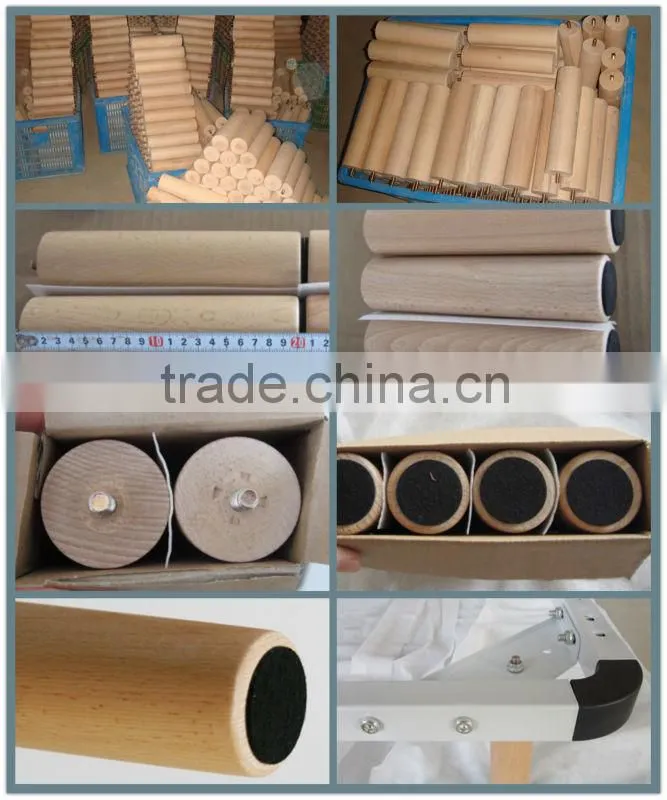 Cheap unfinished or finished wooden bed legs