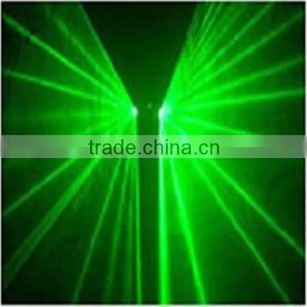 Double heads DMX control single green laser light for DJ