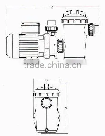 Standard waterproof water pump 1.0hp