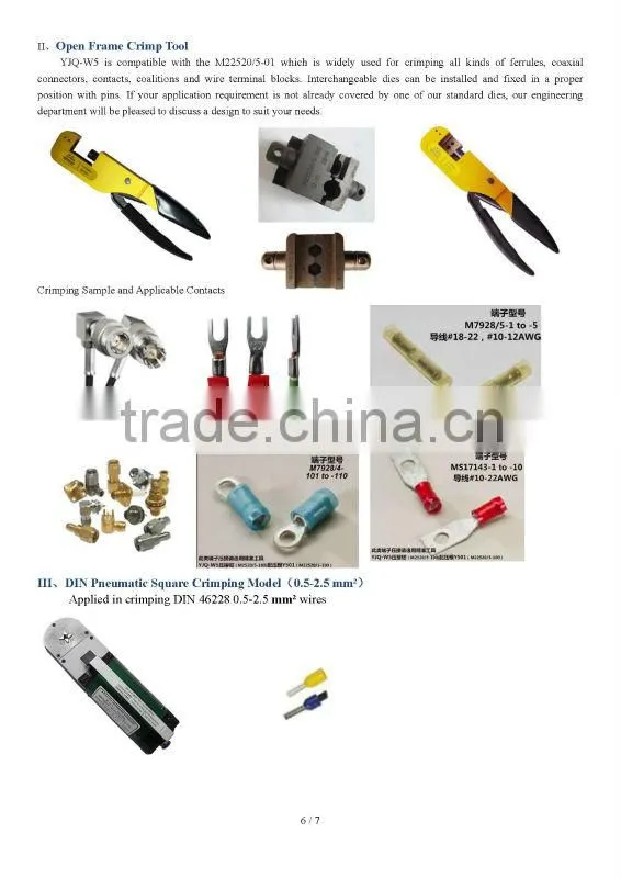 8-12AWG YJQ-W4 Adjustable aviation hand crimp tool multifunctional plier electronic connectors