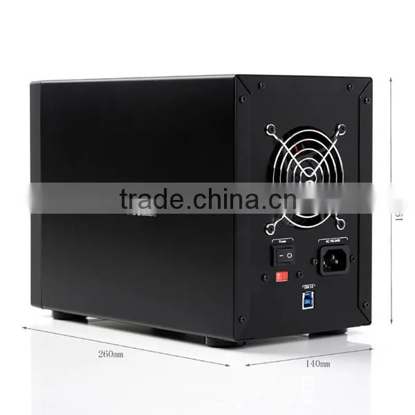 New product 4-bay 3.5inch SATA HDD enclosure box with raid function