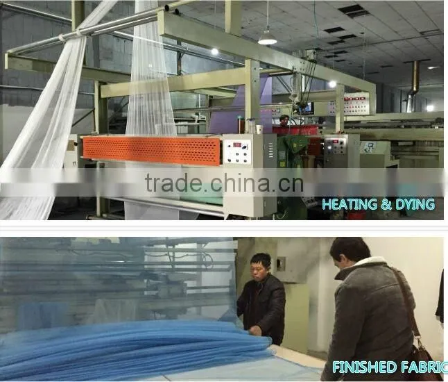 China warp knitting factory all kinds of 100% polyester mesh fabric