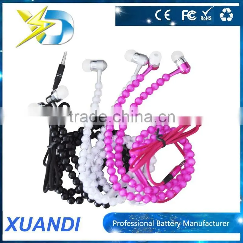 Pearl Necklace Headphone Handfree Cell Phone Earphone