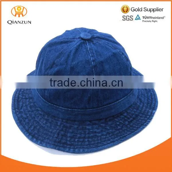 girls jeans bucket hats jean washed denim with top button custom blank jean bucket hat