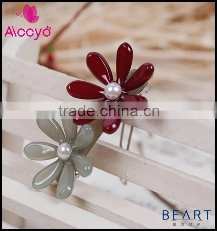Cellulose Acetate Flower Hair Accessory Extension Hair Clip
