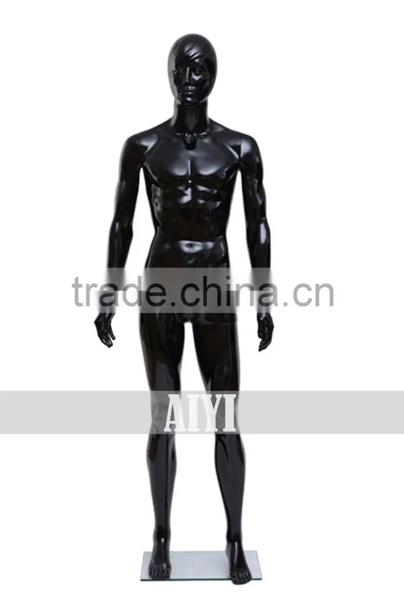 Black Glossy Cheap Display Vintage Male Mannequin