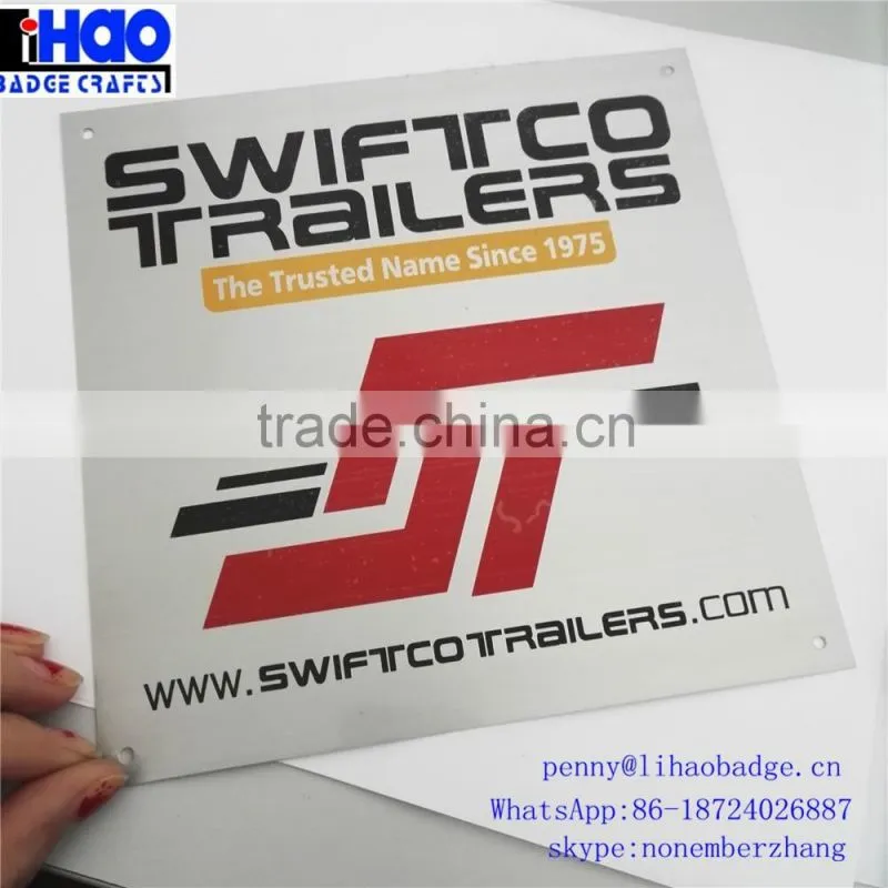 customized logo engraved metal name tag