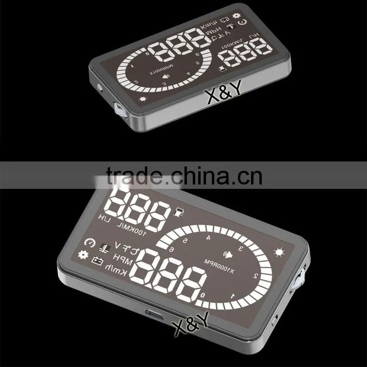 show Rpm Speed Overspeed Warning hud head up display, head up display speed display XY-HUD206