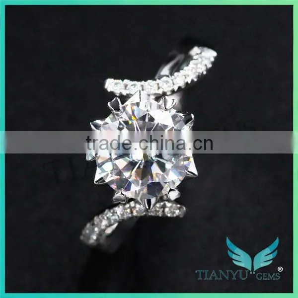 moissanite 3 ct yellow gold engagement ring rope band moissanite jewelers