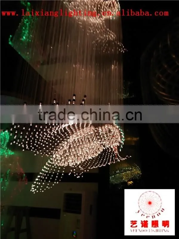 fiber optic eagal shape and design crystal chandelier