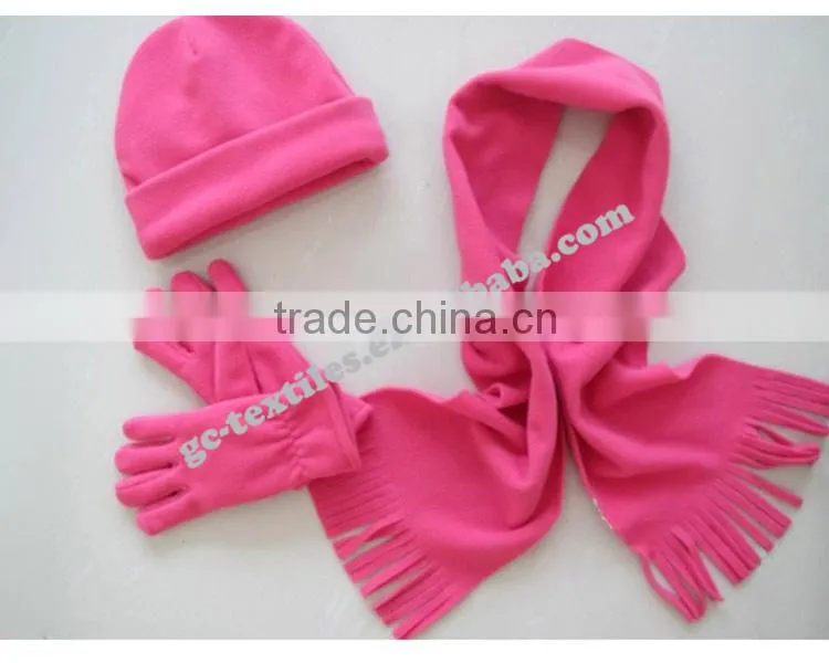 wholesale china manufacturer supplier custom logo new product for 2015 fashion alibaba women fleece hat scarf gloves winter sets