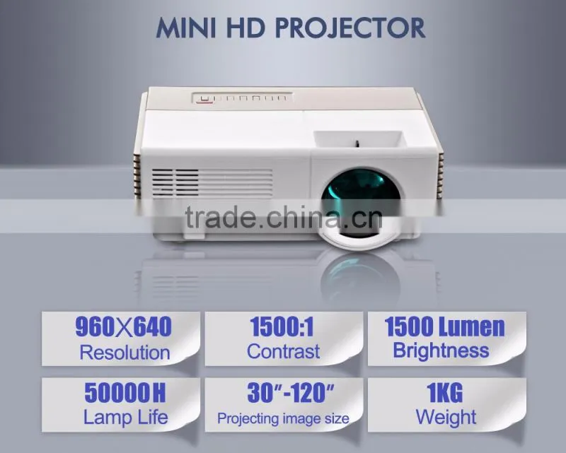 low price LED 1500Lumens mini projector with tv tuner