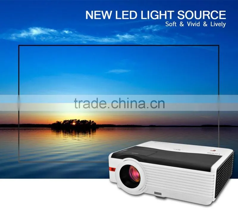 LED Video Projector 5000 Lumens HD Multimedia Projector Support 1080p