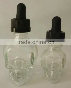 cheap new design 15ml, 30ml skull gass bottle with CRC cap