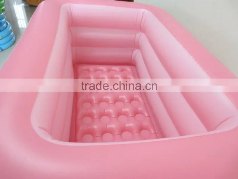 Yiwu price pink New deep design inflatable phthlate free pvc swimming pool with custom logo printed for promotion