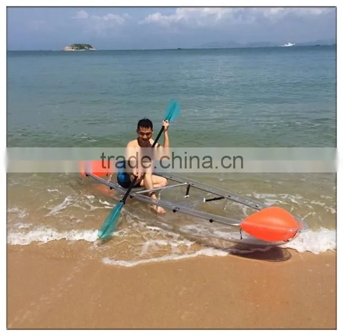 2 person clear bottom pedal fish kayak made in china