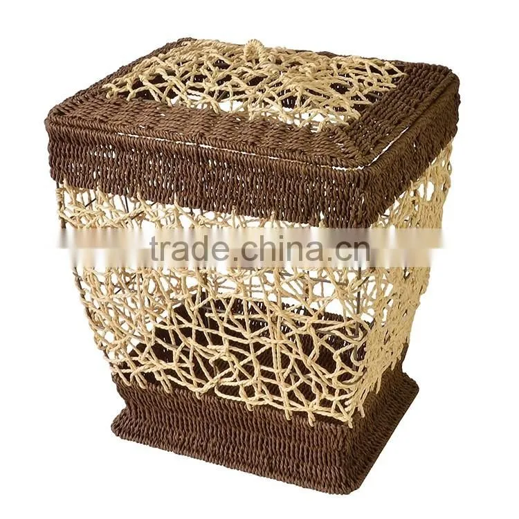 S.D wholesale Large rectangle wicker laundry basket clothes bath towels storage baskets for hotel