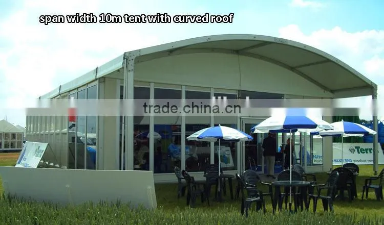Hot sale high quality curve aluminum structure prices house shaped tents