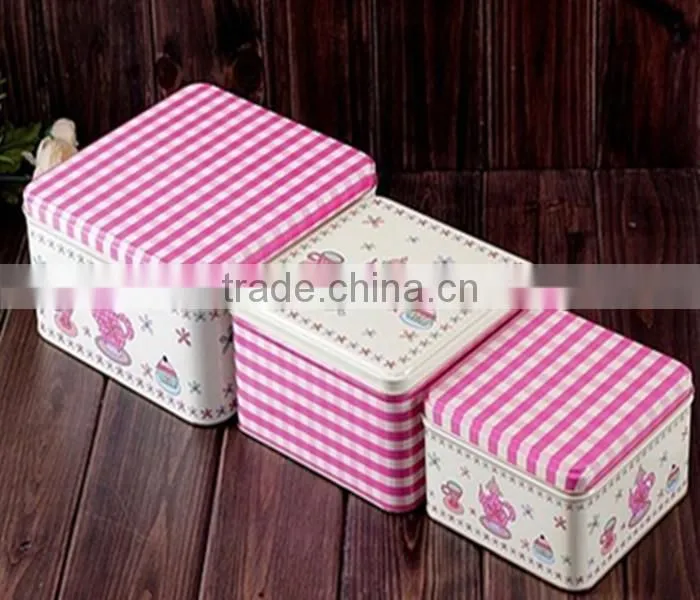 square metal tin box