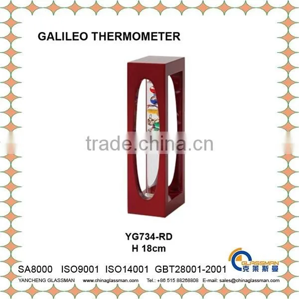 best popular desktop decoration galileo thermometer YG734-RD