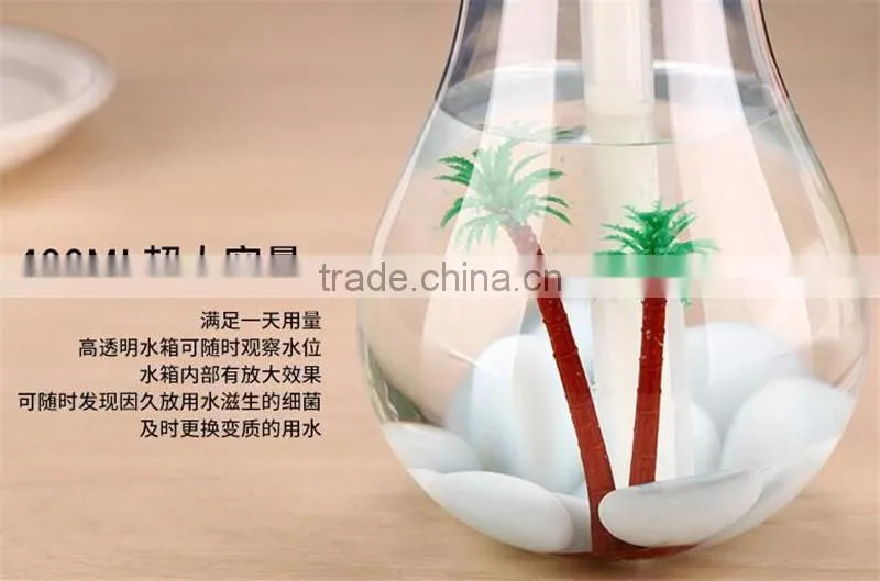Colorful bulbs humidifier Humidifier office desktop Built-in micro landscape nightlights humidifier