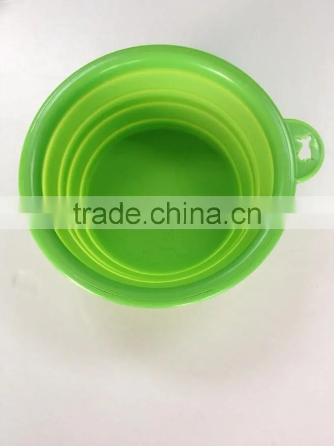 personalized foldable silicone pet dog bowl