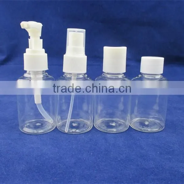 4pcsplastic transparent travel bottle set travel bottle kit bottle container