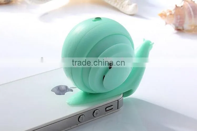 2015 New Arrival Best Present Gift Mini Speaker Snail Shape Mini Speaker Which Could Be Stand For Mobile Phones