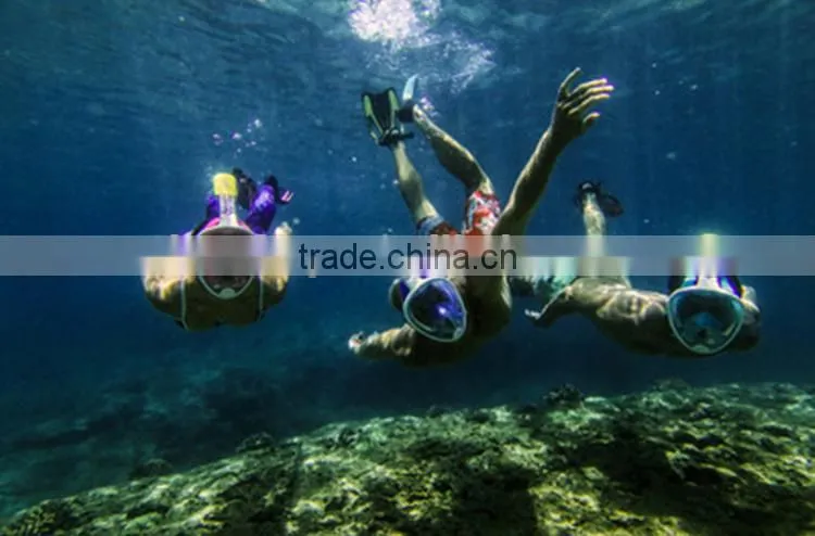 New Arrival Innovative Anti-Fog Dry Diving 180 Degree View Snorkeling Full Face Mask With Gopro Camera Gr10B