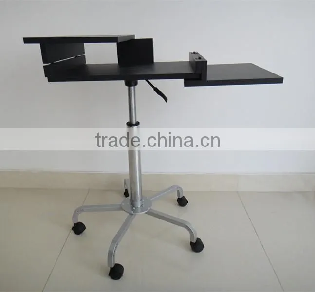 Adjustable Rolling Portable Mobile Computer Notebook Desk Stand Laptop Table