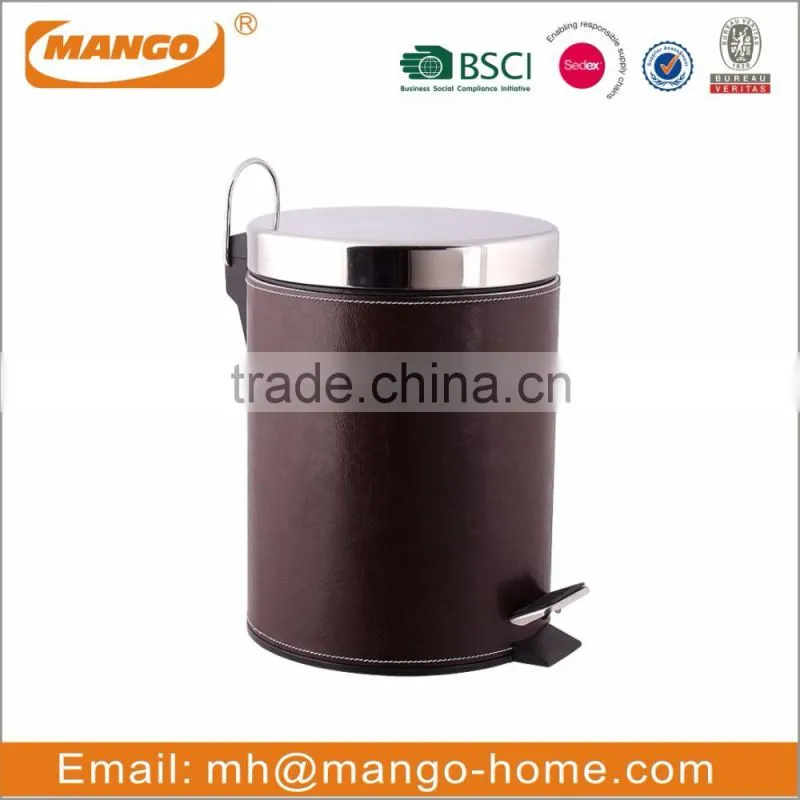 Oval Stainless Steel Garbage Can