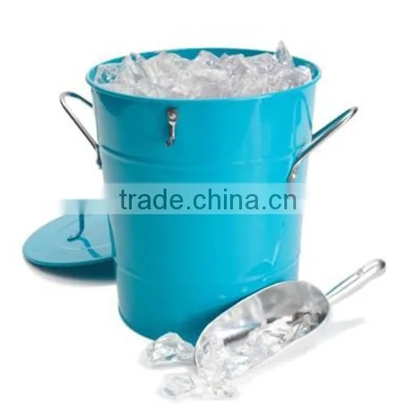 Metal Ice Bucket Multifunctional Storage Bin Pet food container