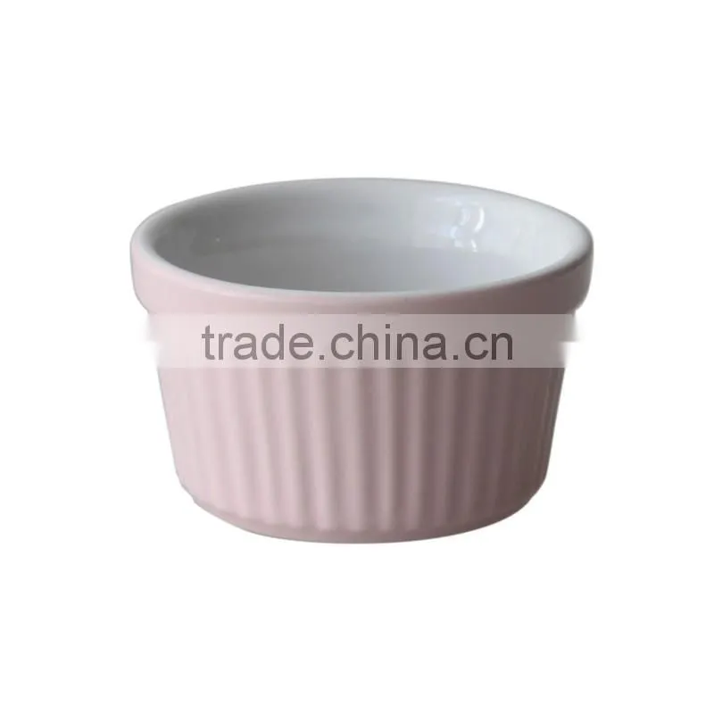 9cm ceramic souffle ramekin dish
