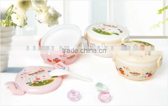 Plastic large round double lunch boxes/Insulation boxes