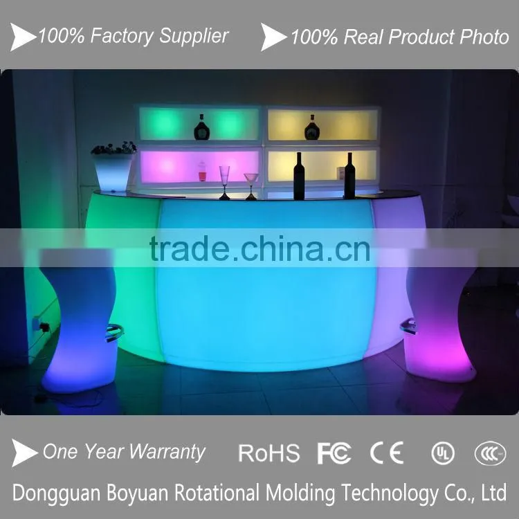 Popular RGB Color Changing Led Bar Tables,Festival Plastic Led Bar Furniture