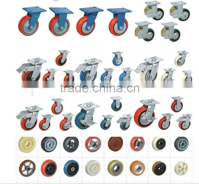 High Quality PP material 6 heavy duty pu caster wheel